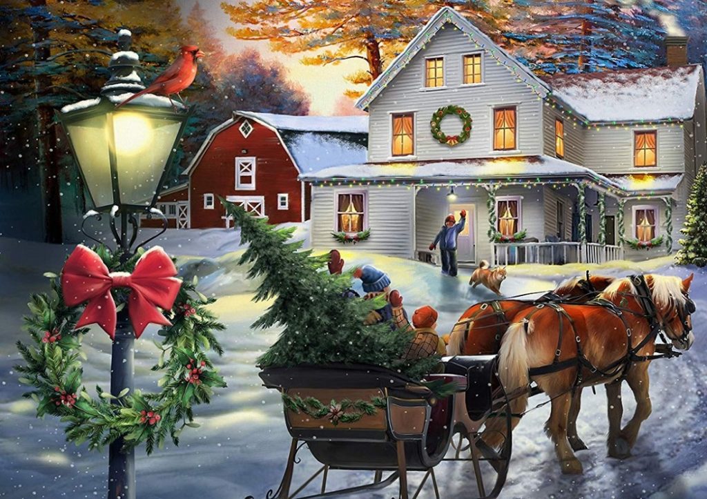 نقاشی کریسمس ساده و حرفه ای برای کودکان