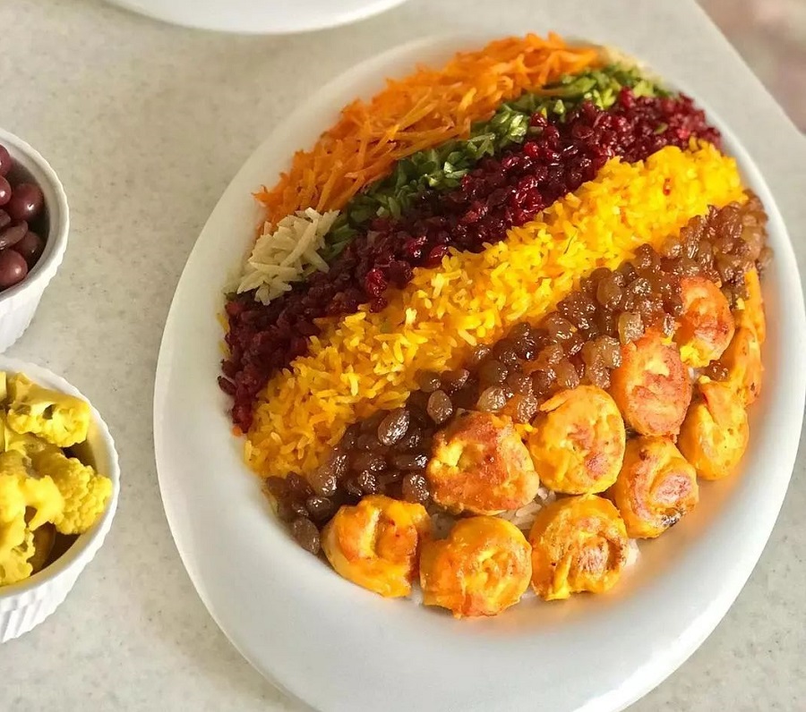 غذای ساده با سوپ: مرصع پلو