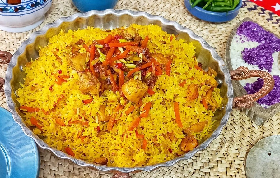 غذا همراه سوپ: هویج پلو با مرغ