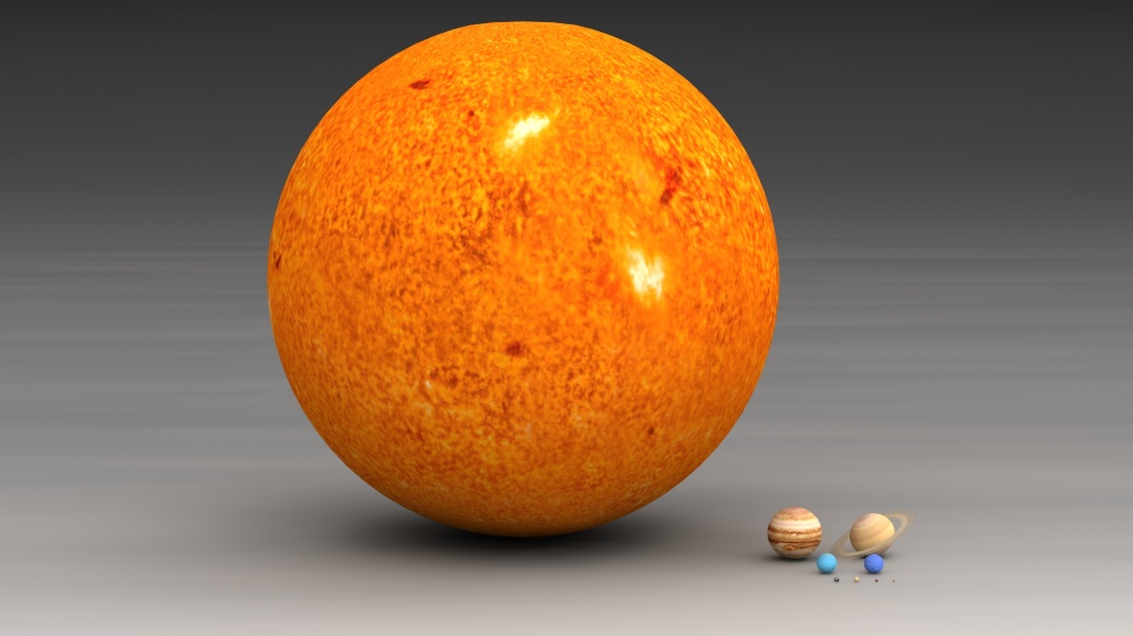 خورشید چند برابر زمین است