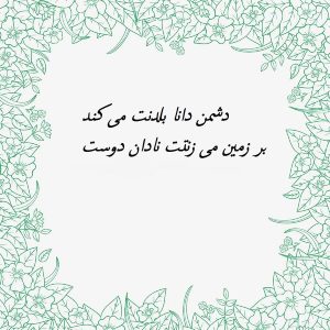 معنی ضرب المثل دشمن دانا بلندت می کند و بر زمین میزنتت نادان دوست + داستان