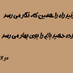 معنی شعر آب زنید راه را