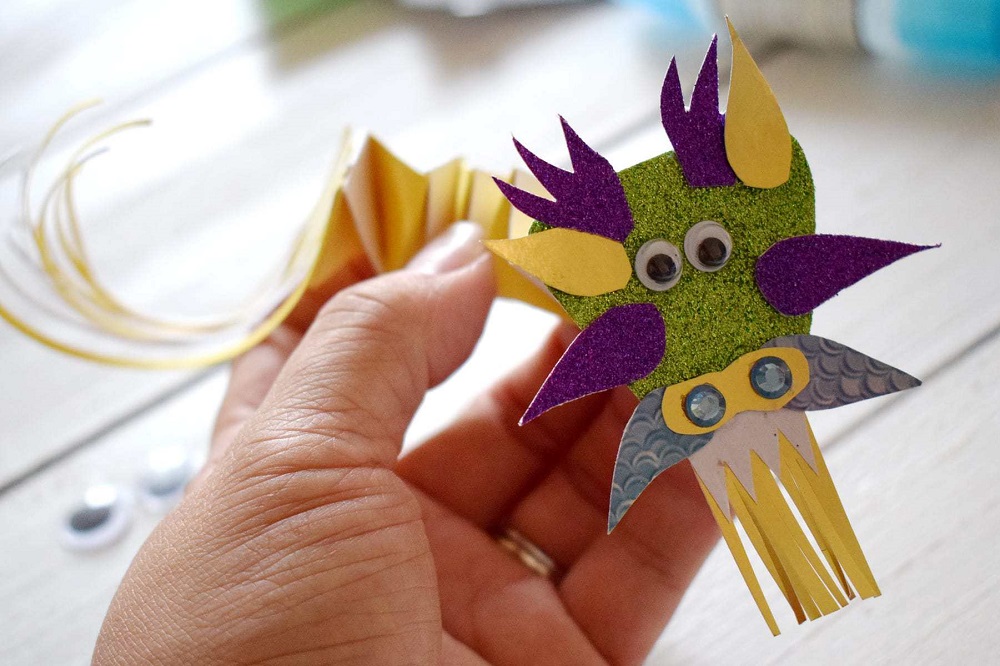 کاردستی اژدها عید نوروز برای کودکان با مقوا 