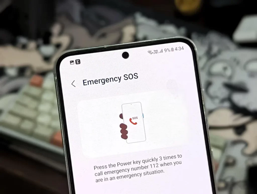 حالت اضطراری Emergency SOS گوشی سامسونگ